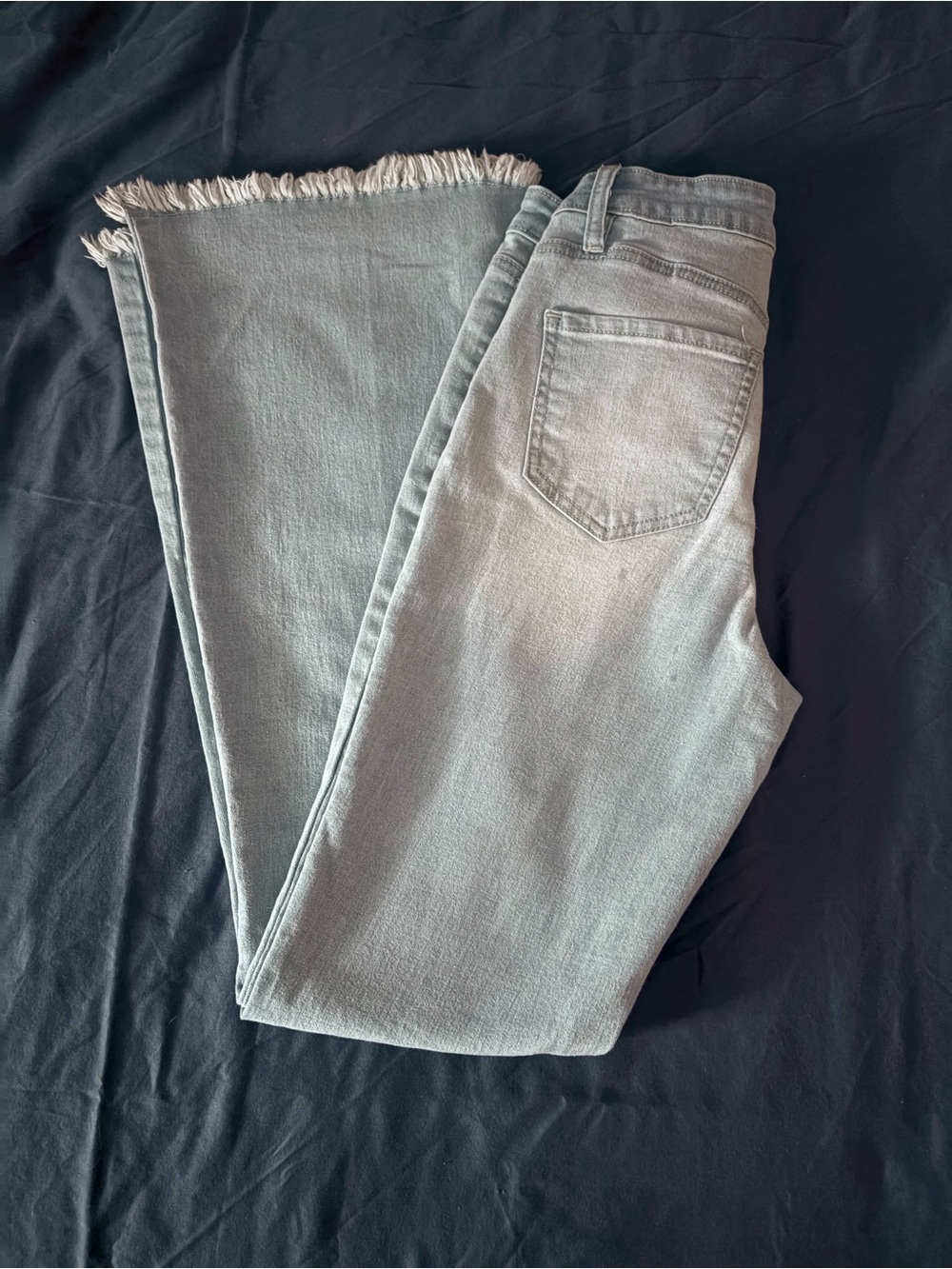YMI Frayed Wide-Leg Jeans
